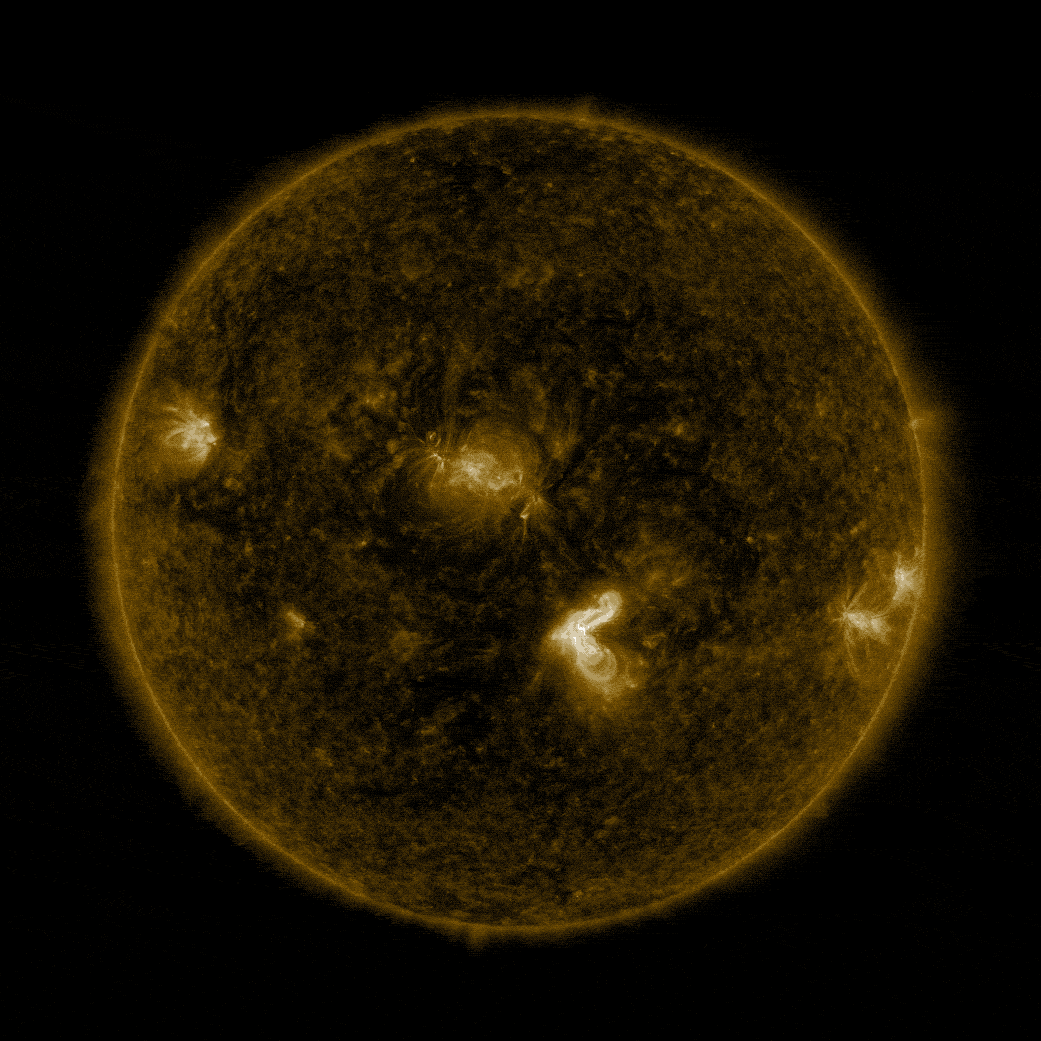 NASA's Solar Dynamics Observatory captured this view of a mid-level solar flare on the sun at 4:33 pm EDT on Monday (Sept. 4).