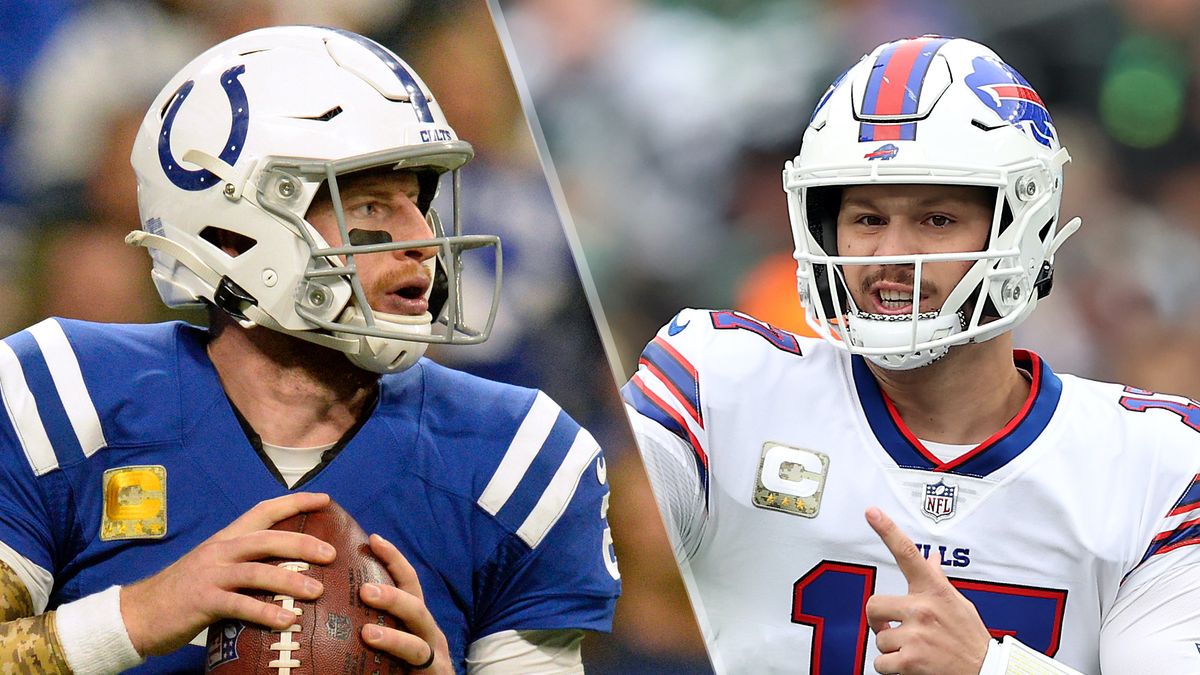 Carson Wentz and Josh Allen will face off in the Colts vs Bills live stream