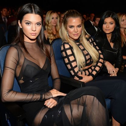 Kendall Jenner, Khloe Kardashian, and Kylie Jenner in all black outfits at the 2015 ESPYS