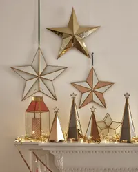 Oliver Bonas, Star Hammered Gold Metal Wall Art (£39.50)