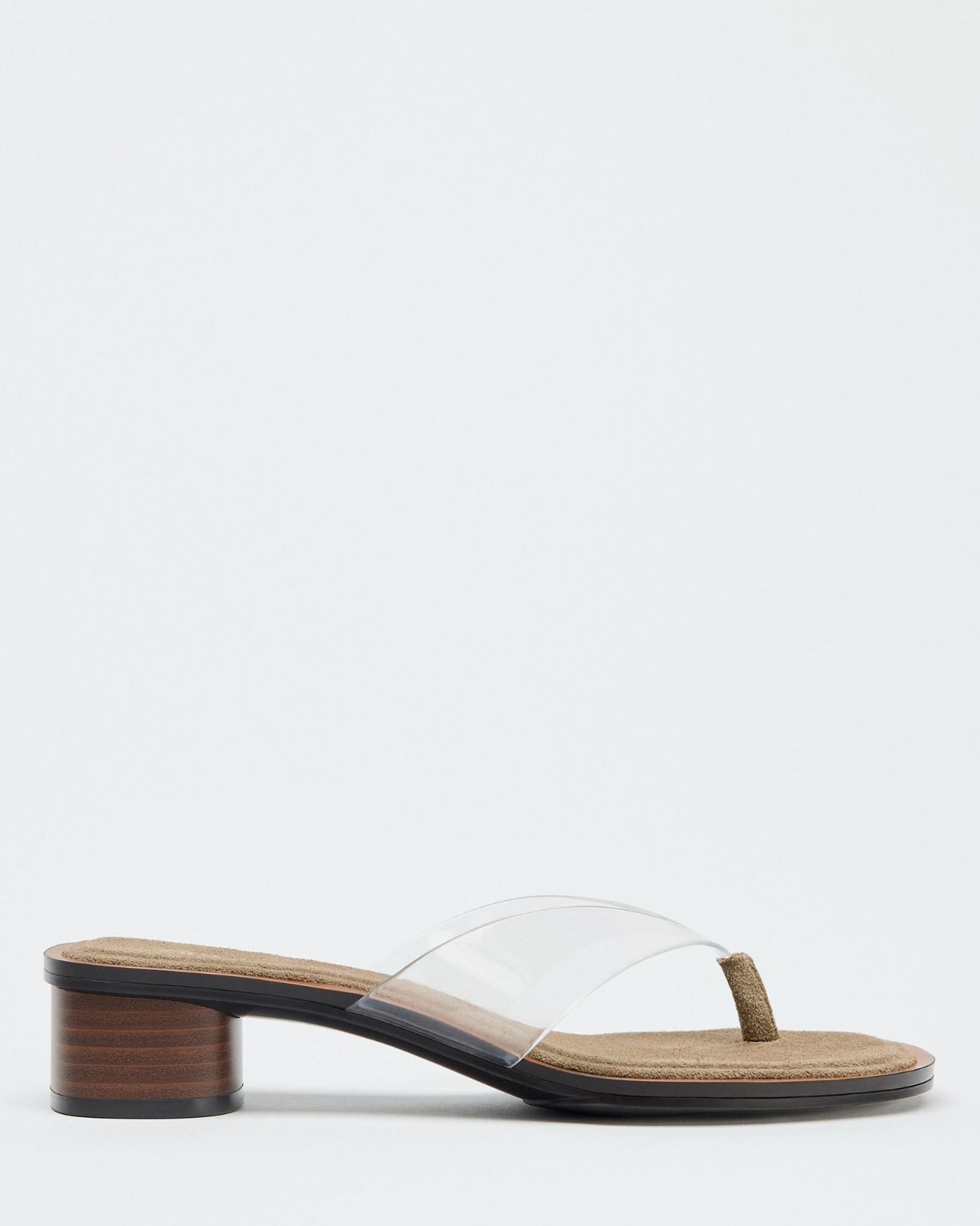 Zara Vinyl Block Heel Sandals