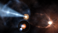 An illustration of the microquasar IRAS 18293−0941