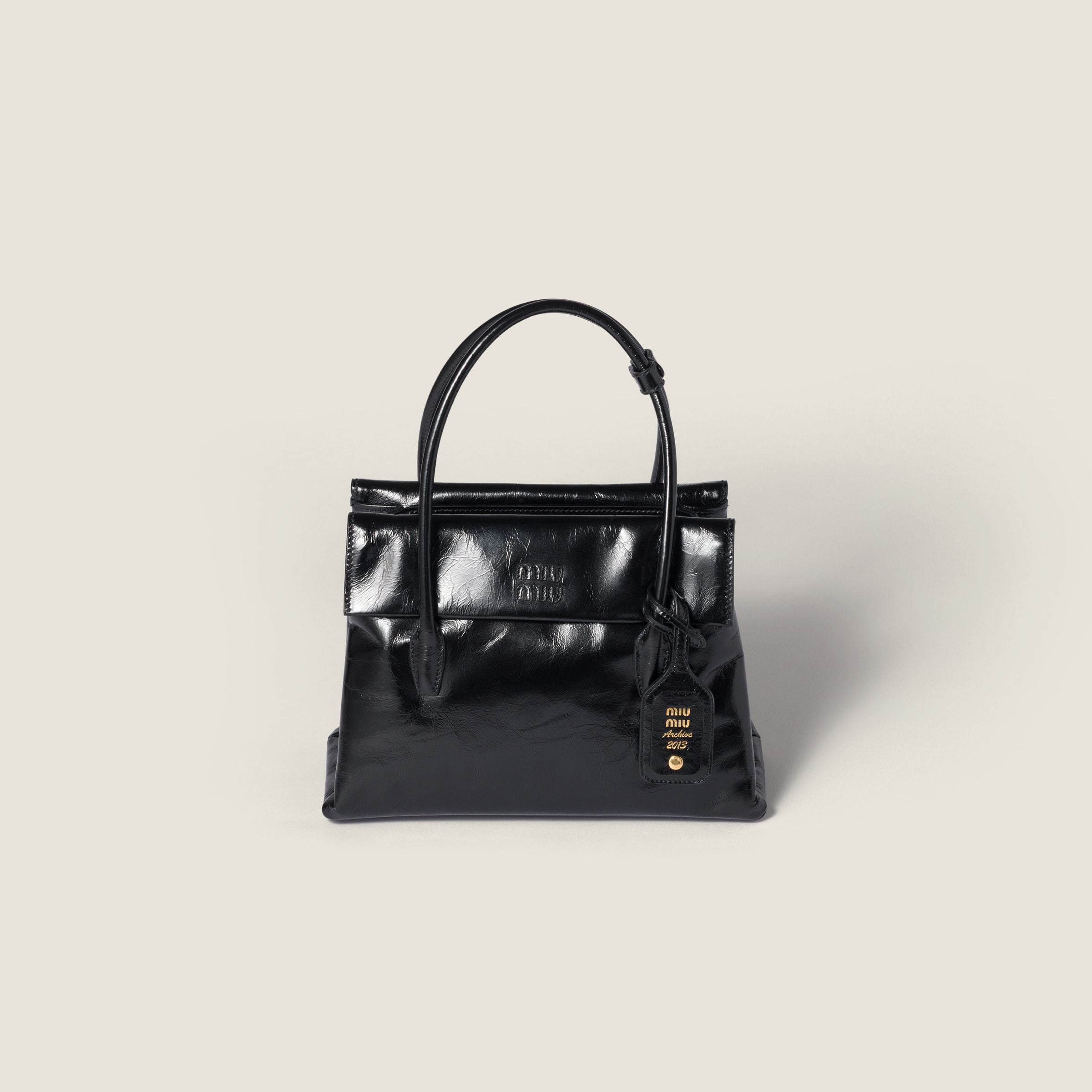 Solitaire Shiny Leather Bag