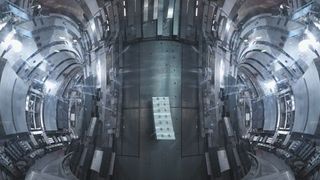The inside of a tokamak fusion reactor.