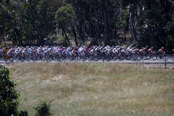 The Tour Down Under peloton raced in the heat