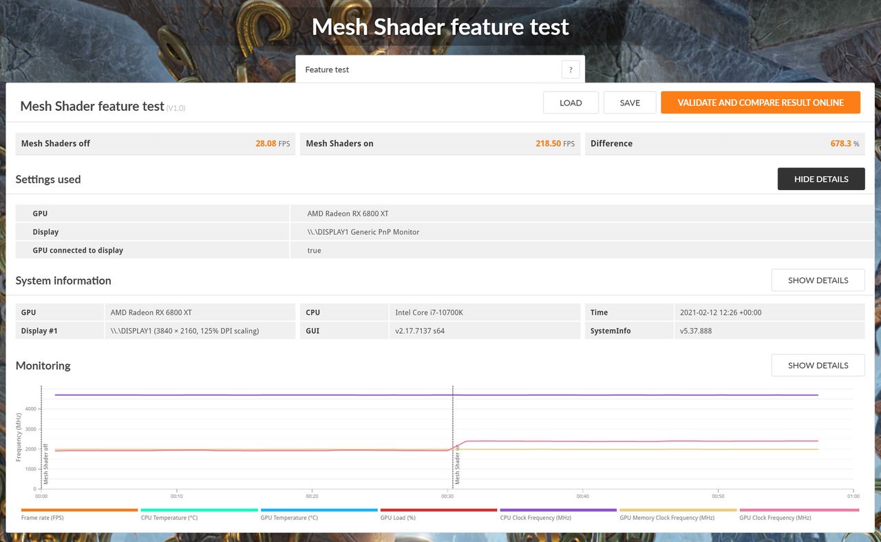 3DMark Mesh Shaders feature test