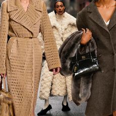 fur accessory trend 2025 is shown in a collage of runway images