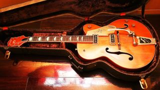 Randy Bachman's recovered 1957 Gretsch 6120 Chet Atkins Hollow Body