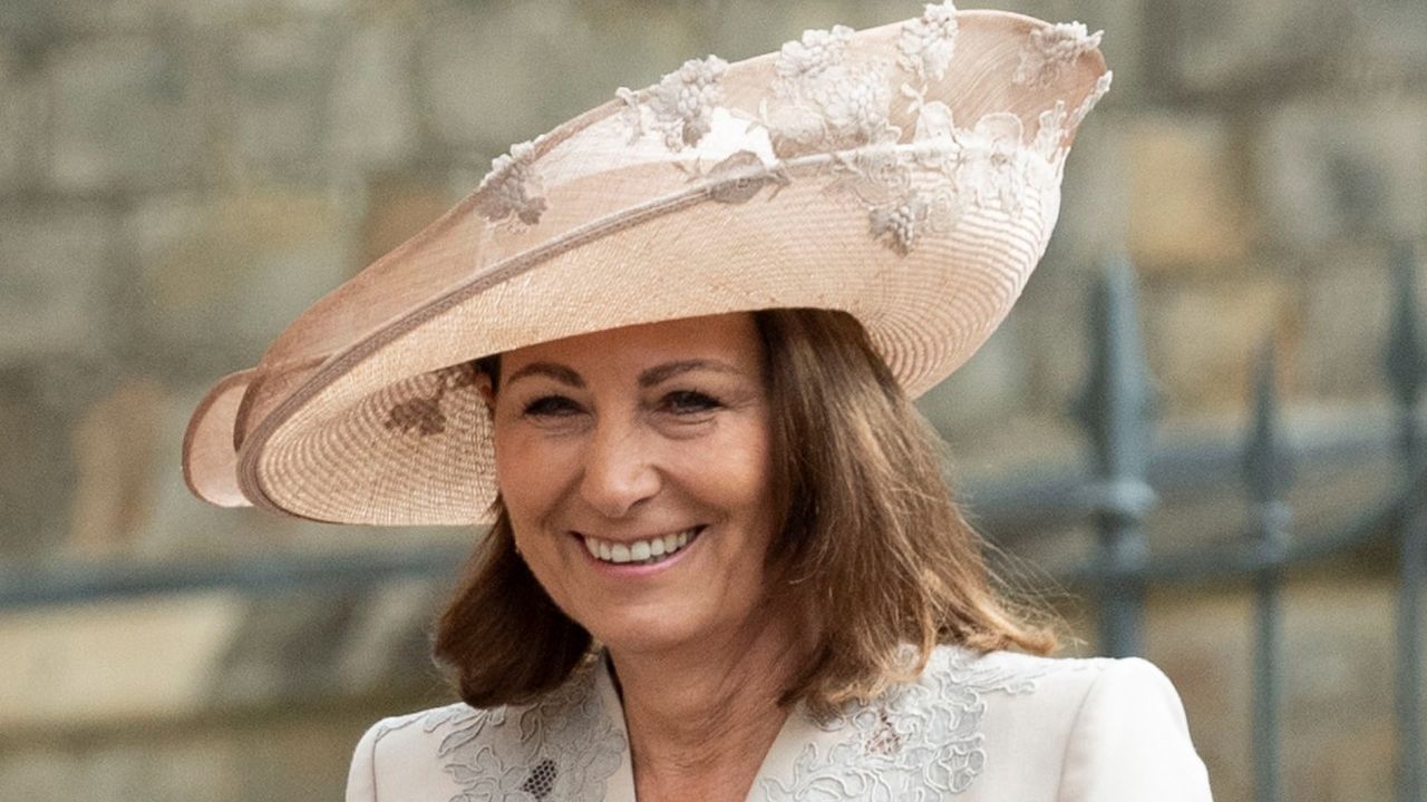 Carole Middleton attends the wedding of Lady Gabriella Windsor and Mr Thomas Kingston at St George&#039;s Chapel, Windsor Castle on May 18, 2019