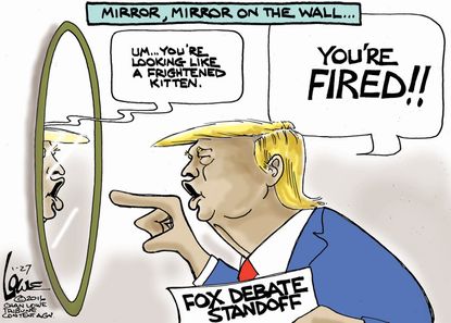 
Political Cartoon U.S. Trump Fox Debate