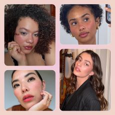 Collage of summer 2025 makeup trends