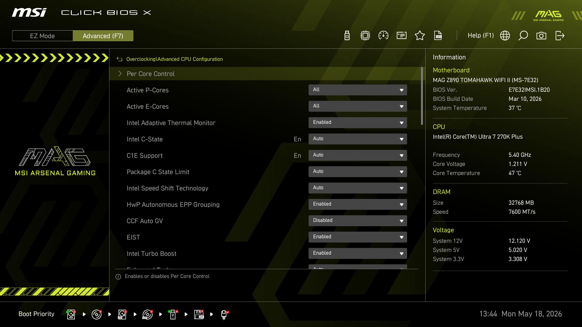 MSI MAG Z890 Tomahawk Wifi II