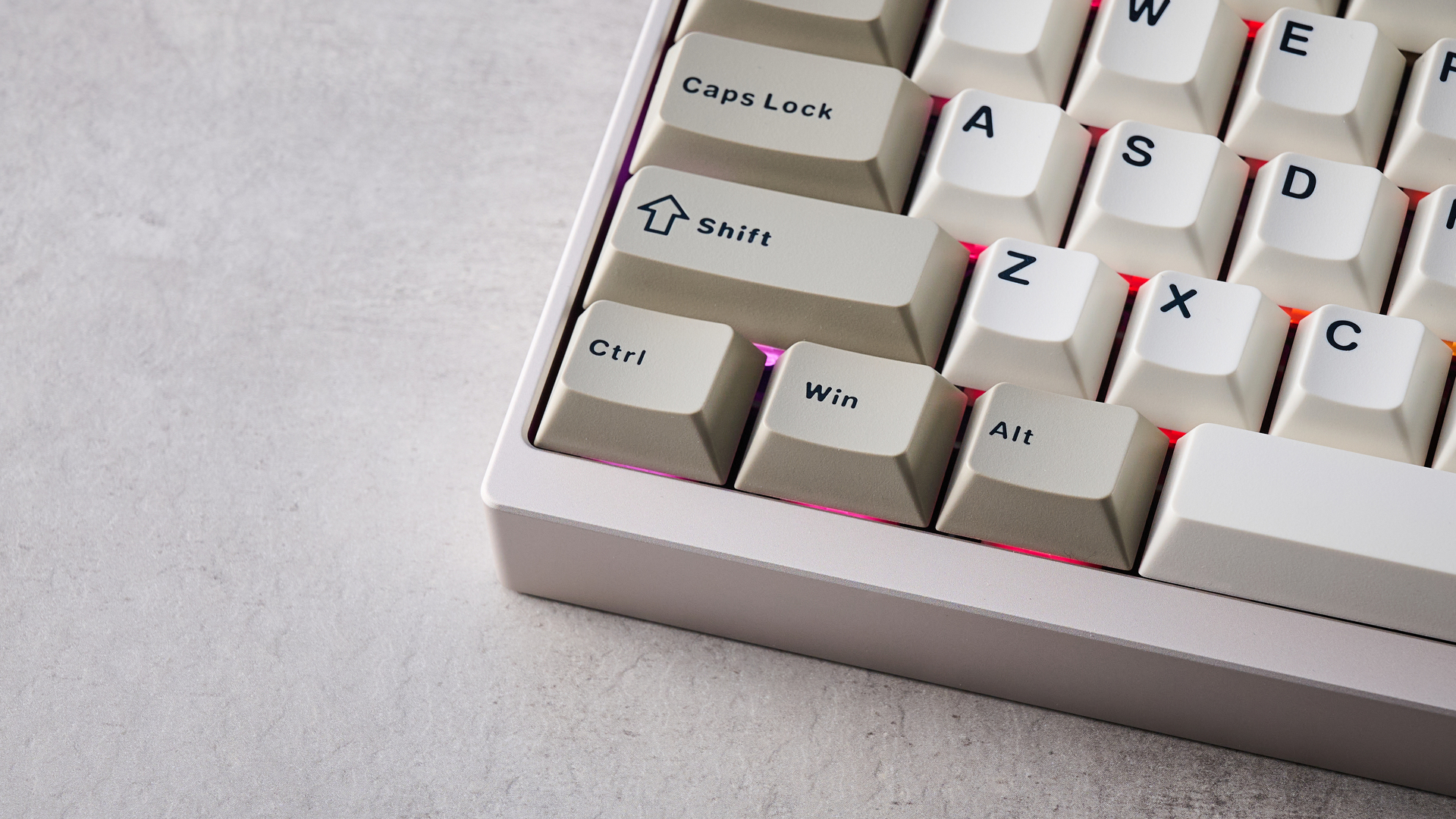 The Wobkey Crush 80 in warm silver colorway