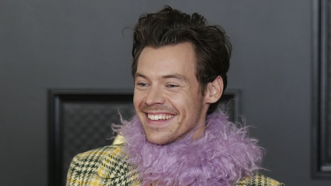 los angeles march 14 harry styles at the 63rd annual grammy® awards, broadcast live from the staples center in los angeles, sunday, march 14, 2021 800 1130 pm, live et500 830 pm, live pt on the cbs television network and paramount photo by francis speckercbs via getty images