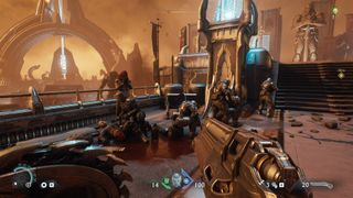 A screenshot from the PC version of Doom: The Dark Ages, using the Ultra quality preset