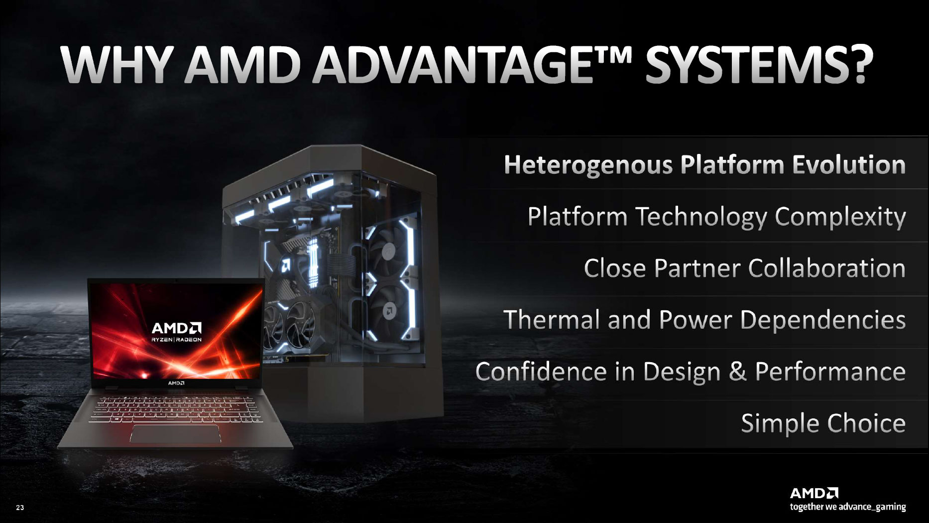 AMD Advantage para computadoras de escritorio y portátiles