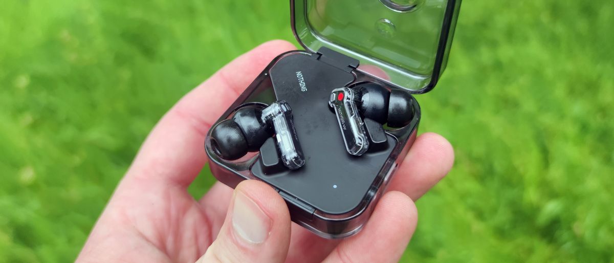 The Nothing Ear buds in their case.