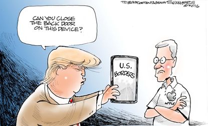 Political Cartoon U.S. Trump Immigration Apple