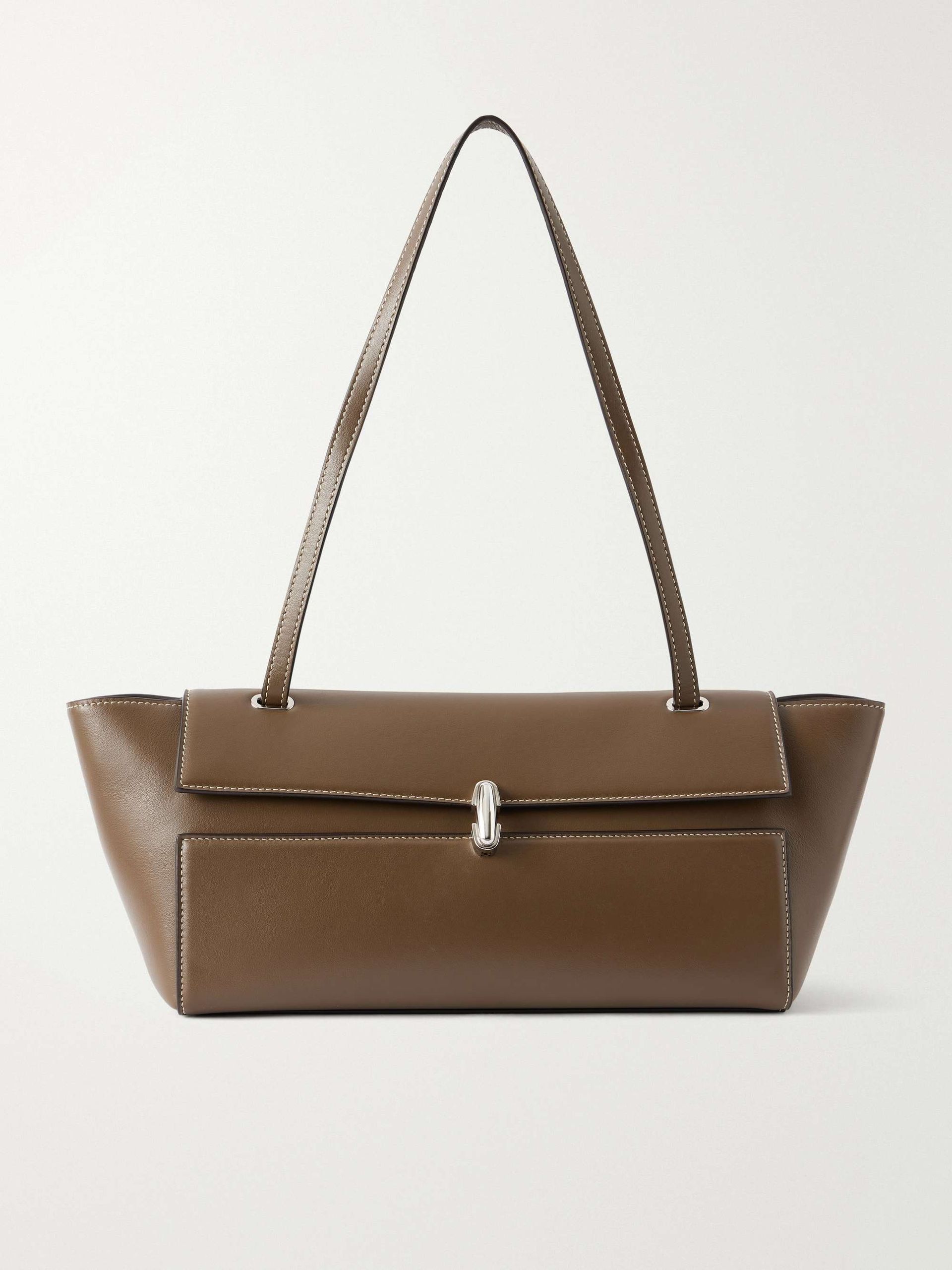 Symmetry Trapeze Leather Shoulder Bag