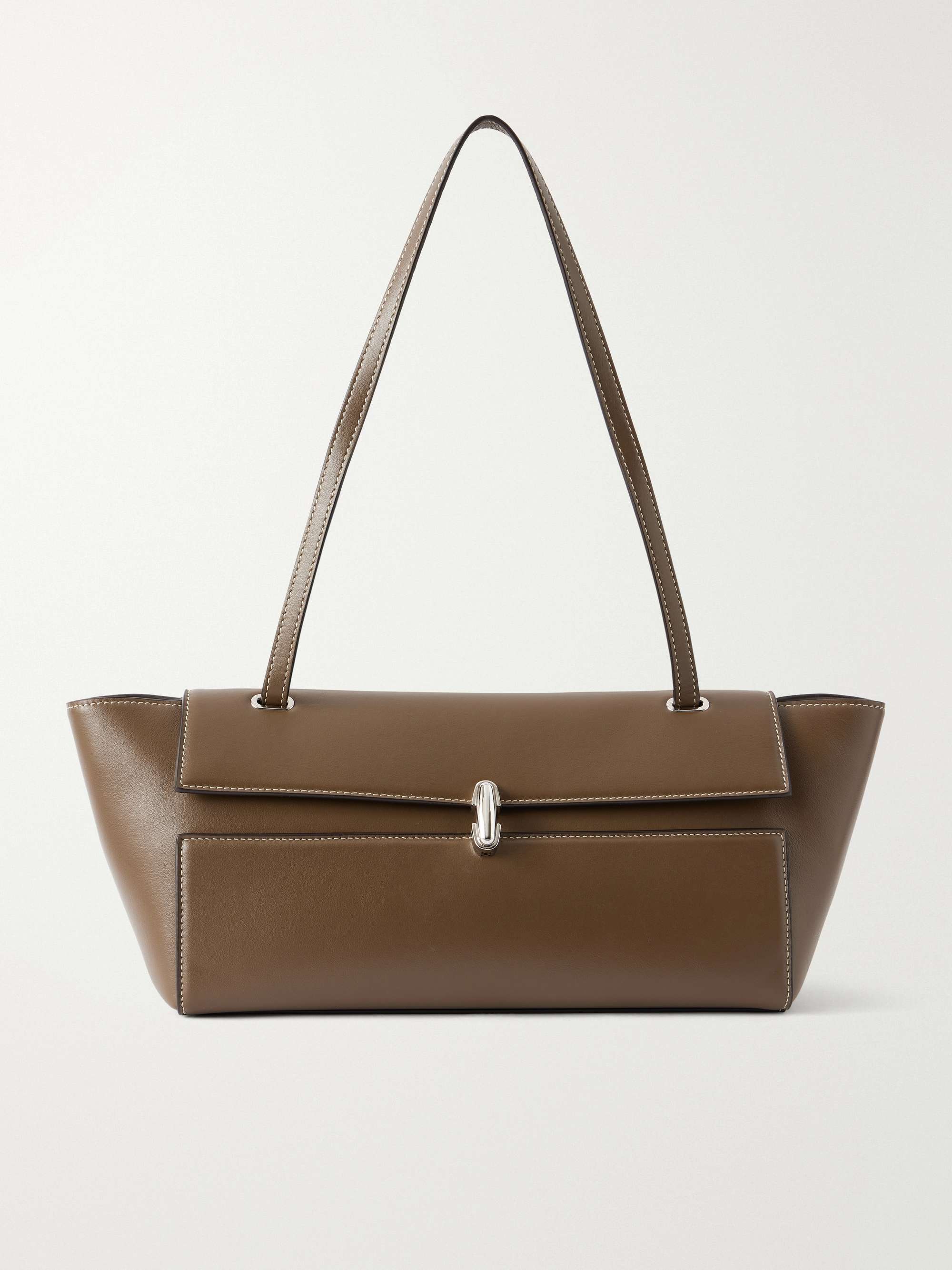 Symmetry Trapeze Leather Shoulder Bag
