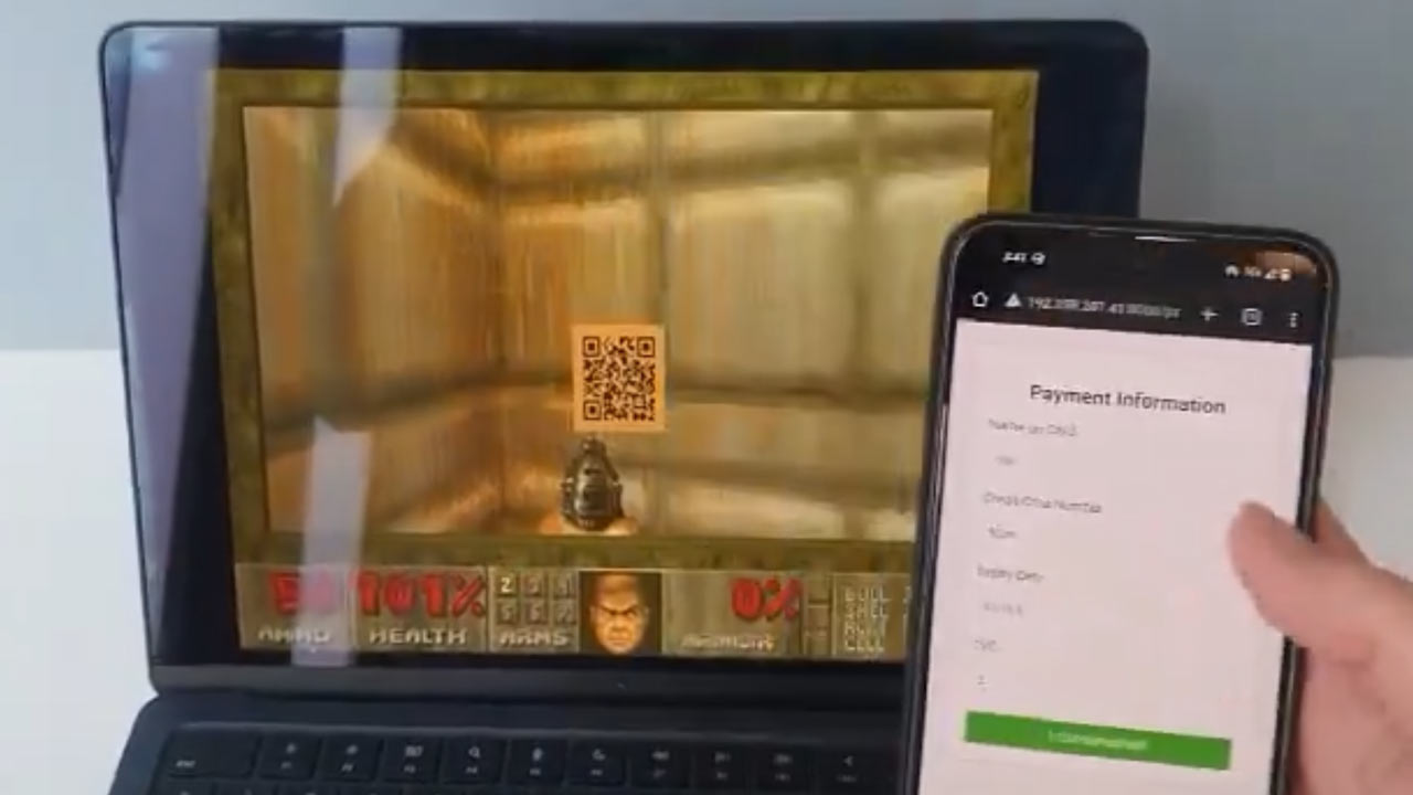 Enthusiast adds microtransactions to DOOM — QR codes direct to payment UI every time you pick up an item