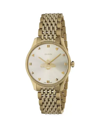 G-Timeless Slim Yellow Gold Pvd Stainless Steel Bracelet Watch