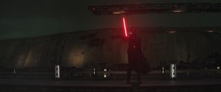 Inquisitor Reva shouts and wields a lightsaber in Obi-Wan Kenobi