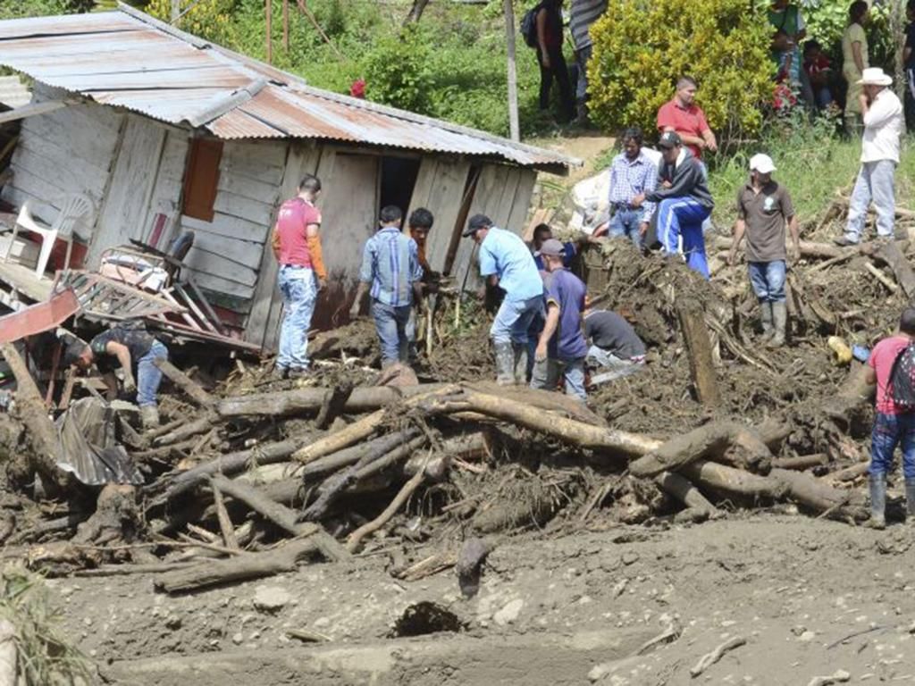 Flood damage in Colombia.