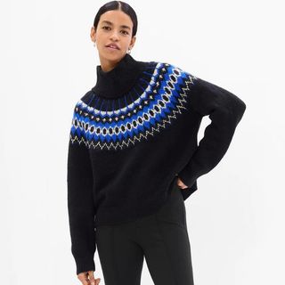 Gap Fair Isle Funnelneck Sweater