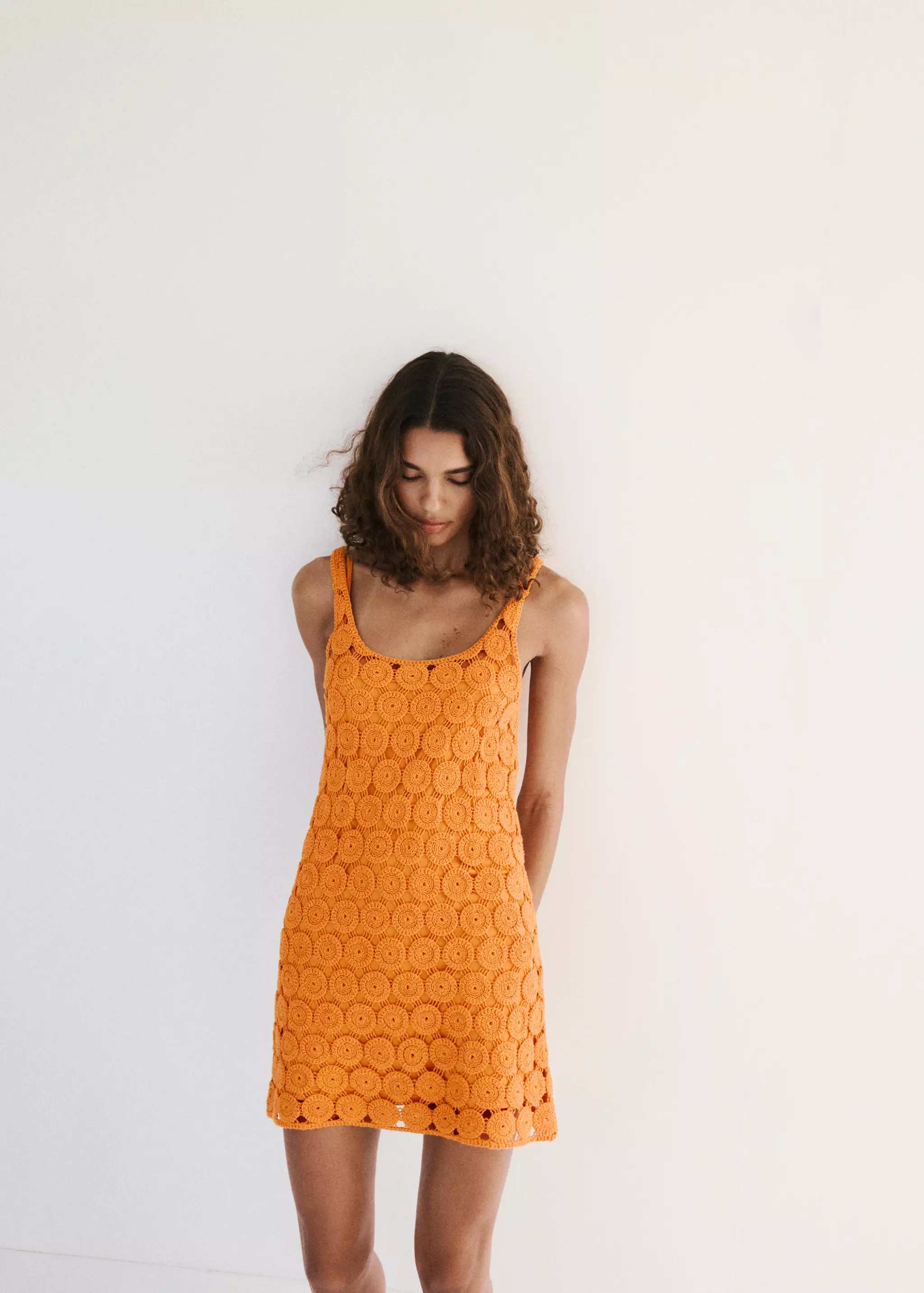 Crocheted Dress With Floral Motifs - Women | Mango Usa