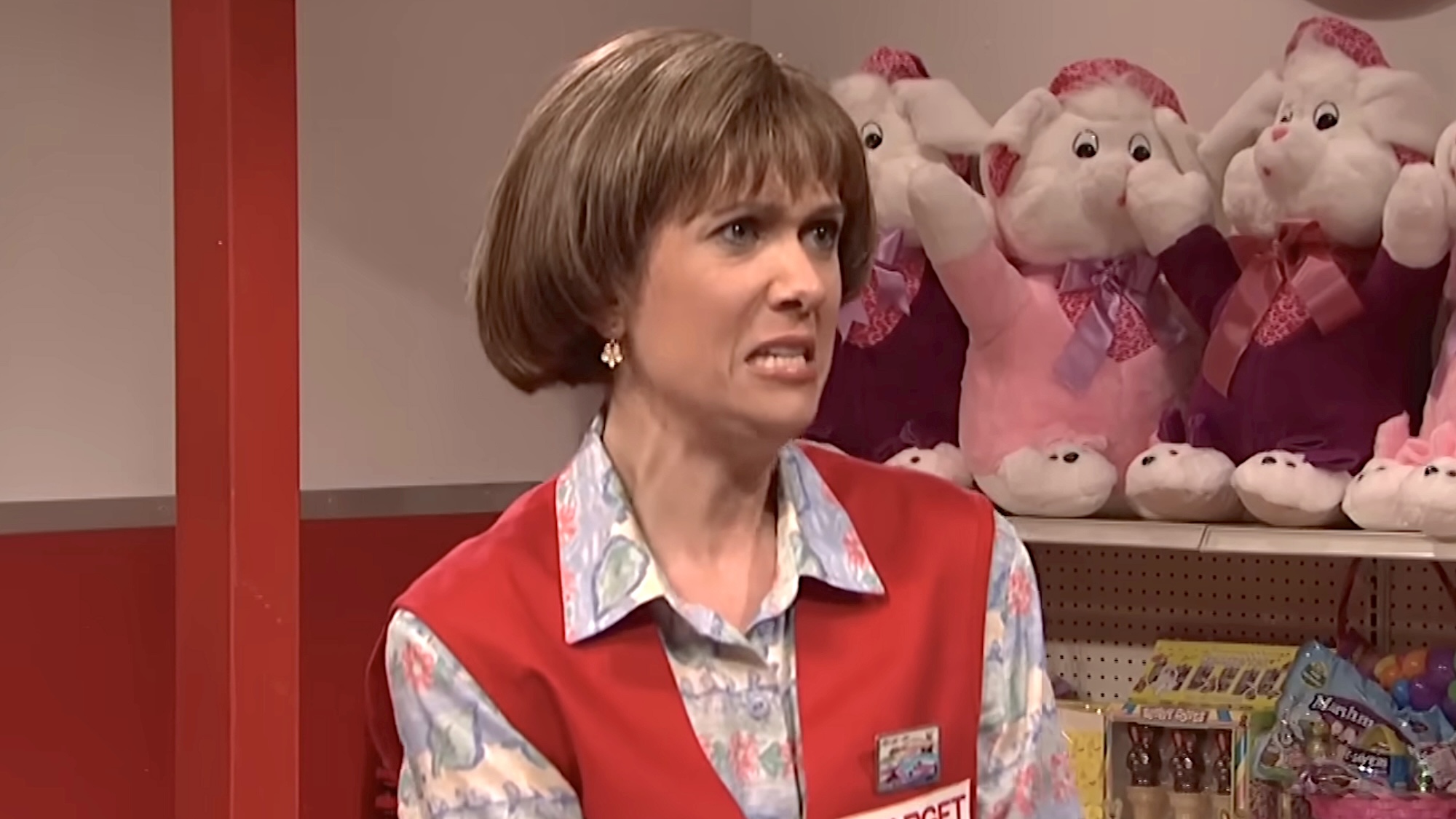 Target Lady grimacing in Saturday Night Live