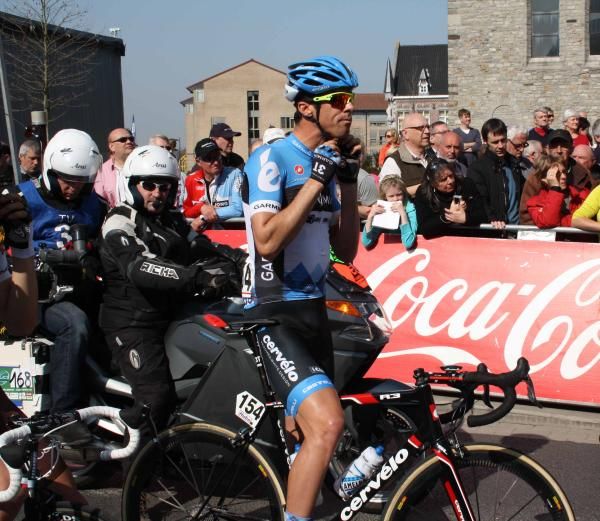 David Millar (Garmin-Barracuda) at the start in Harelbeke.
