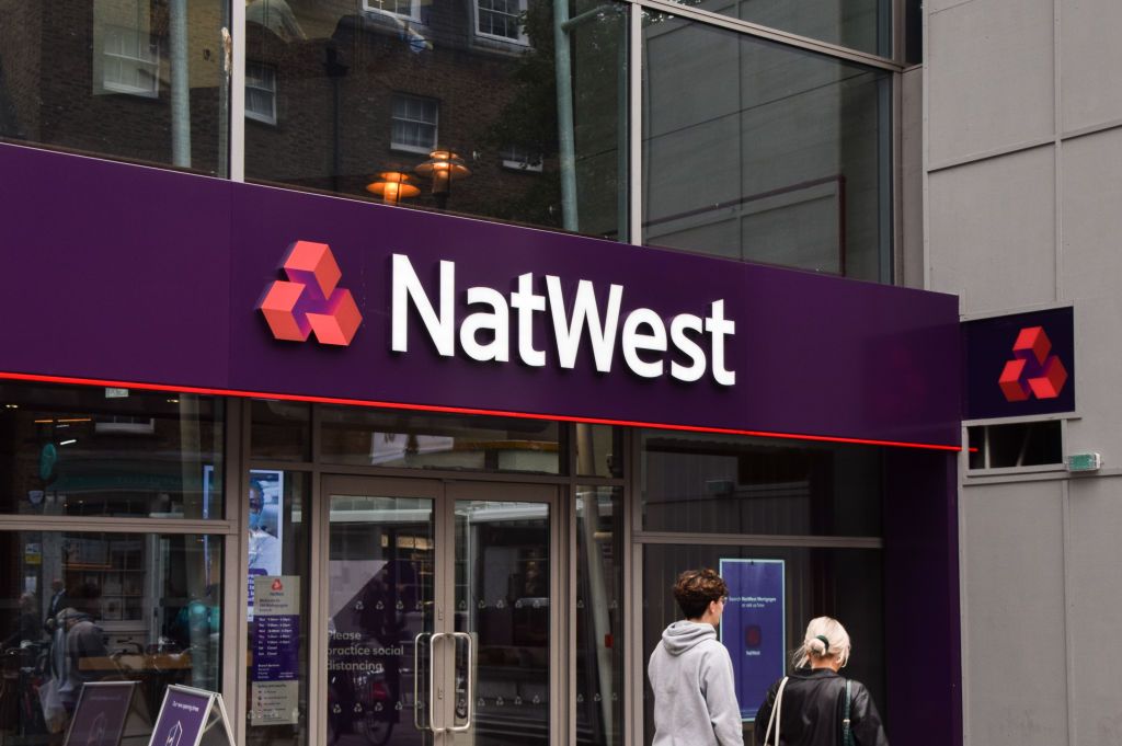 General view of NatWest building in Bishopsgate, City of London