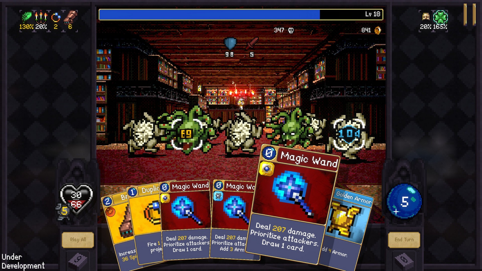 Fighting in the library in Vampire Crawlers, the players has encountered medusa heads and lion-faced creatures