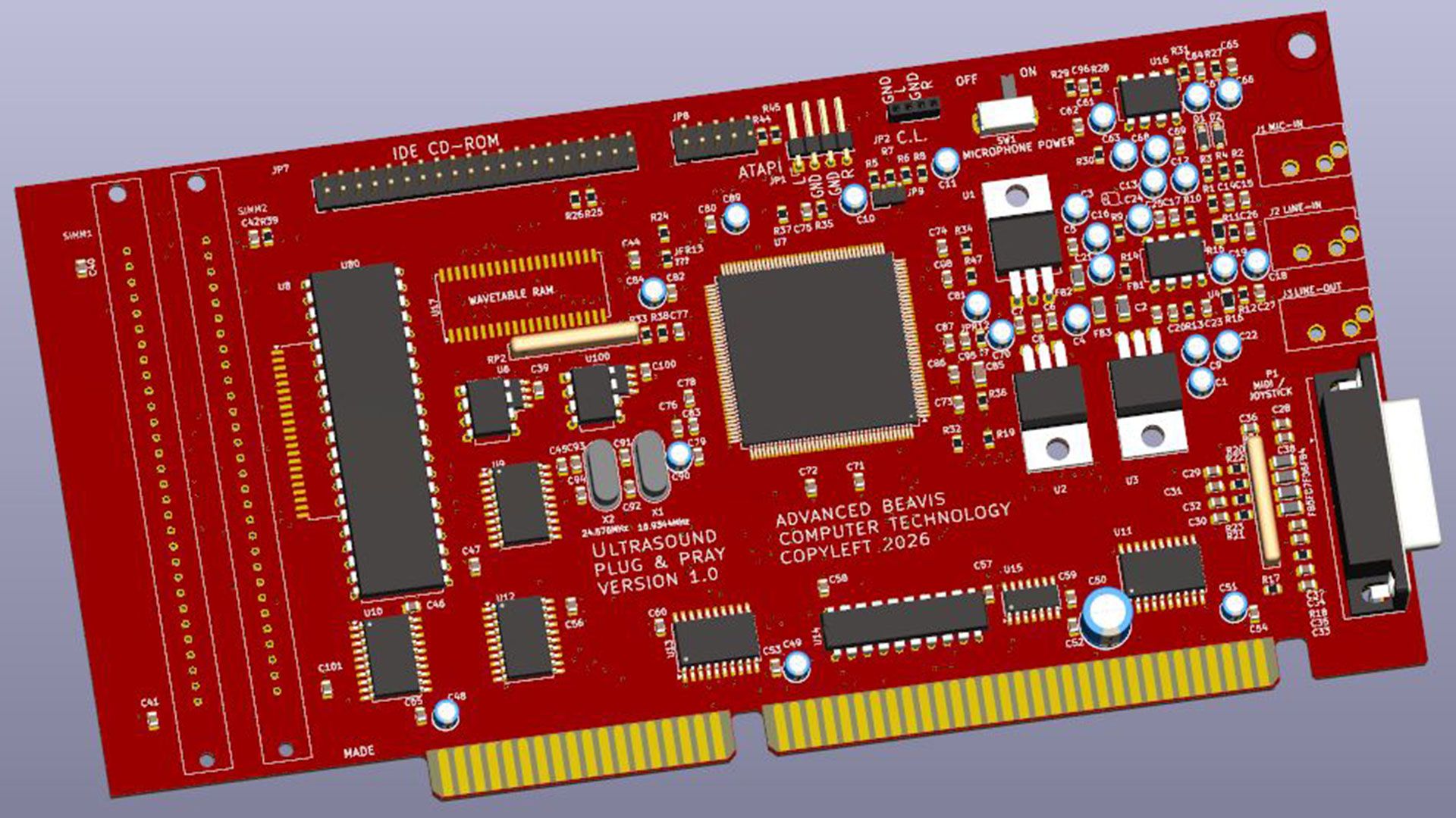 Legendary Gravis Ultrasound sound card gets new open-source clone — Beavis Ultrasound remake includes complete KiCad schematics, PCB layout, sample ROM, and more