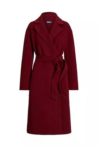 Polo Ralph Lauren Belted Wool Blend Wrap Coat