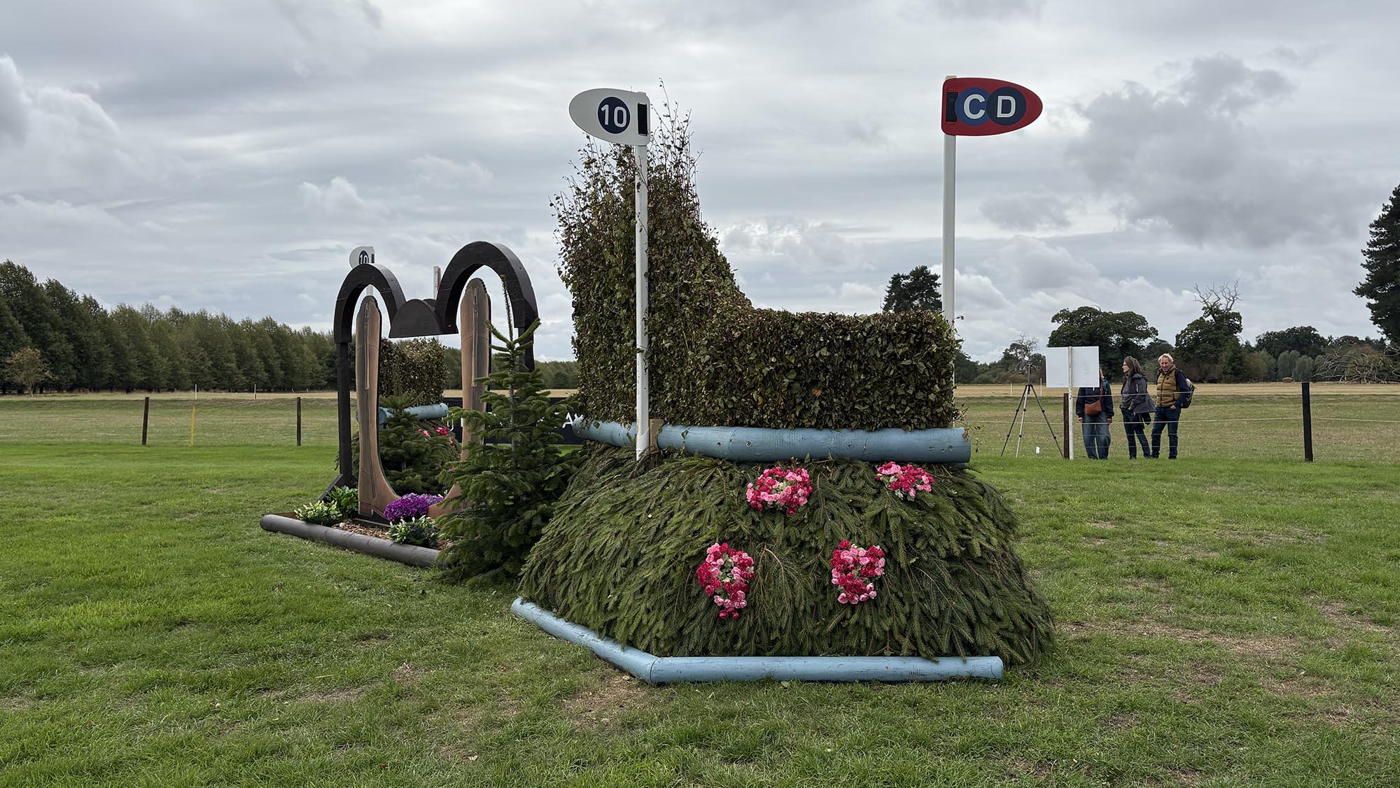 Narrow brush fence on the Burghley cross-country course 2026