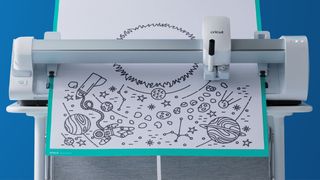 Cricut Venture, everything you need to know; a complex design is drawn using a craft machine