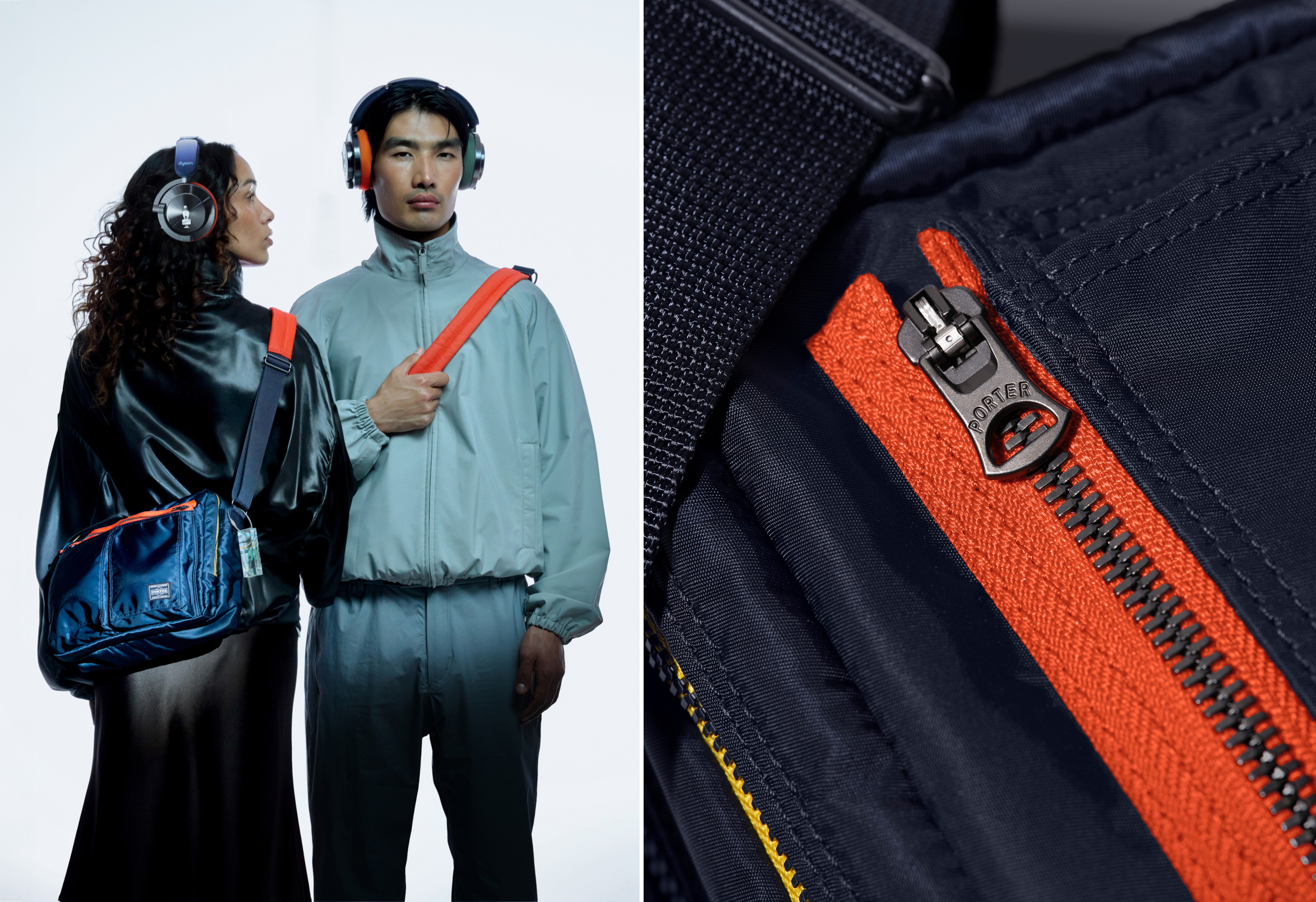 Dyson x Porter Limited Edition OnTrac wireless headphones and shoulder bag