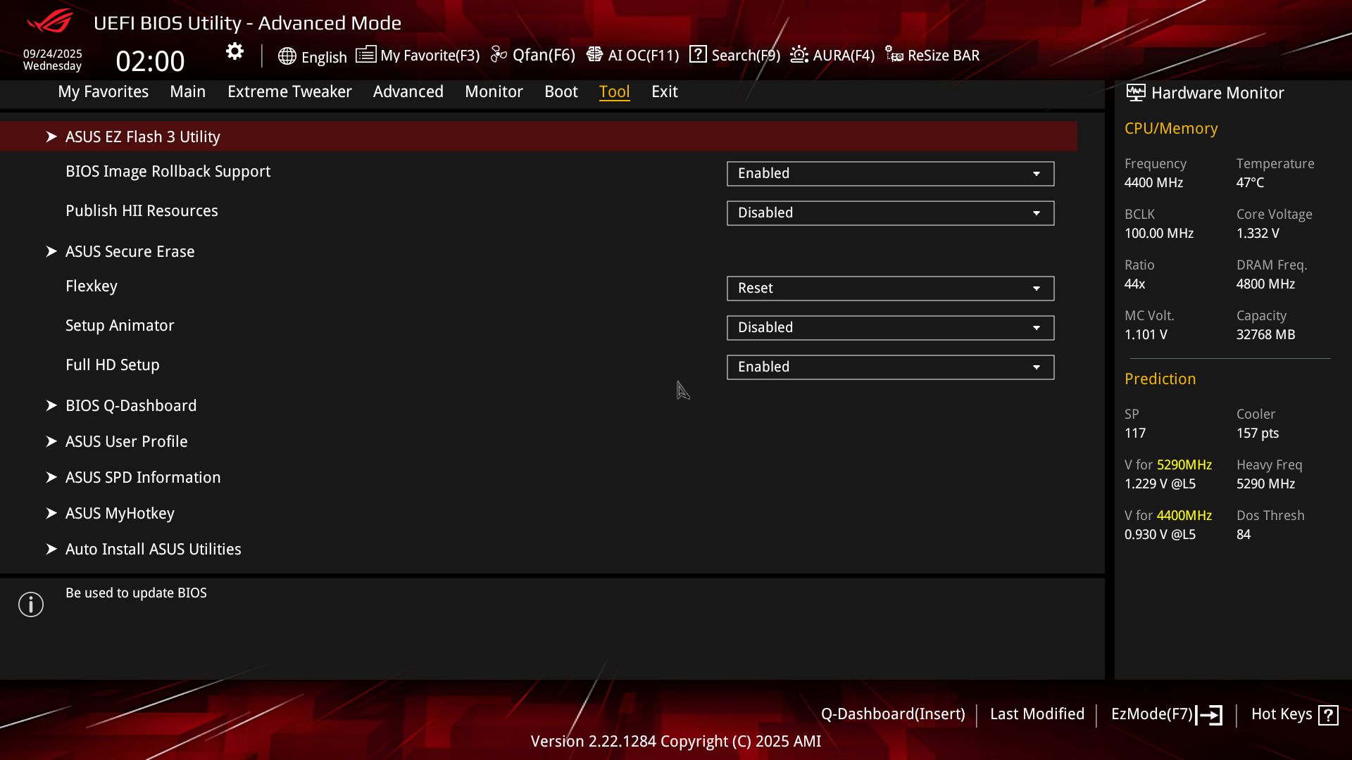 Asus ROG Crosshair X870E Extreme - BIOS Images