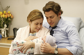 Jim and Pam's first baby in The Office