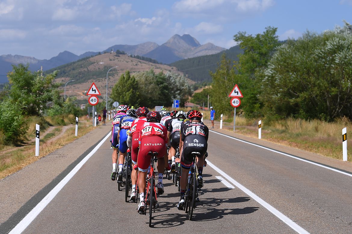 The back of the breakaway group