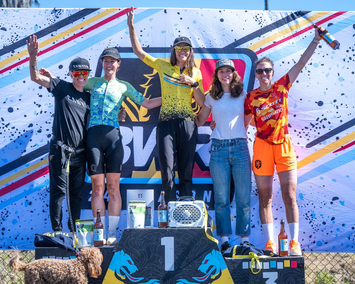 Women's 2024 podium for Tripel Crown of Gravel, who on Sofia Gomez Villafa&ntilde;e