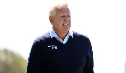 Montgomerie waits to hit tee shot