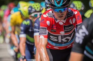 Chris Froome rides in the bunch during stage 1 at Dauphine