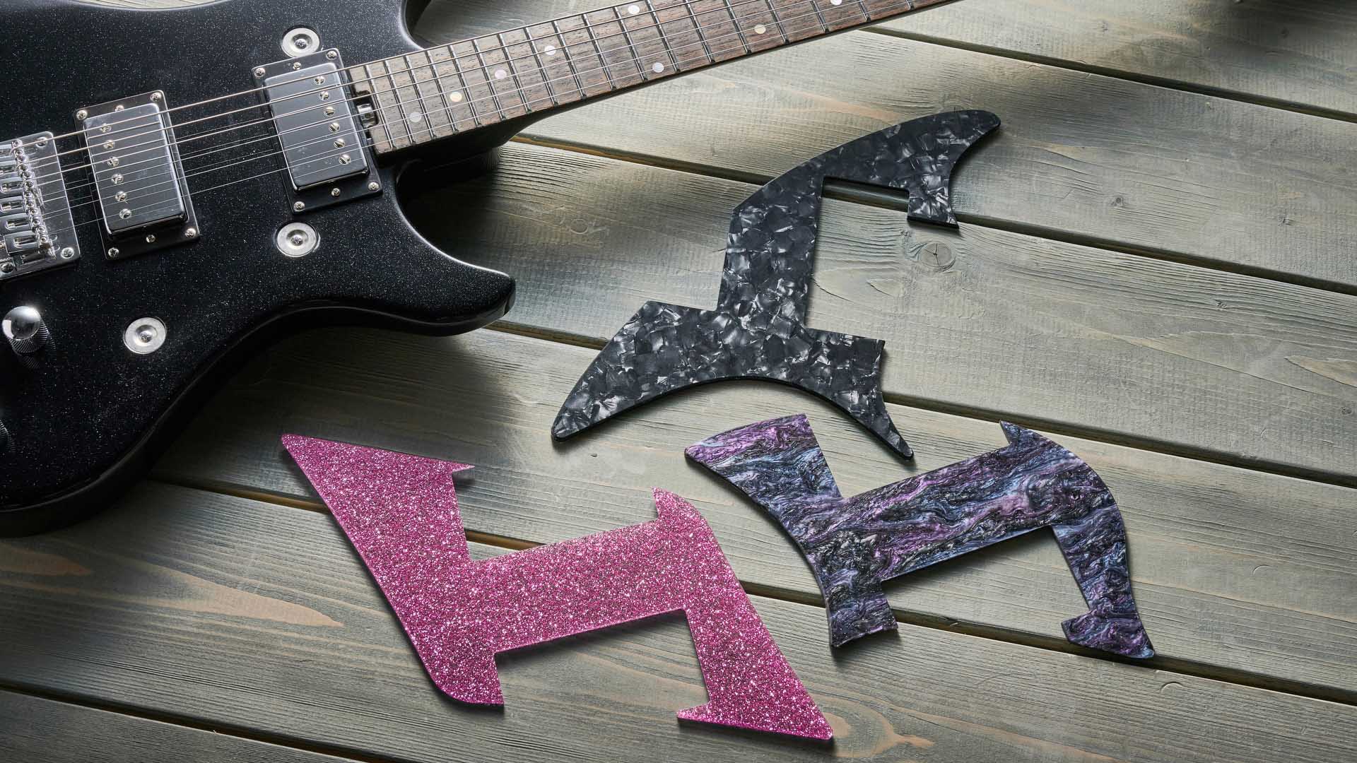 The Venus Revolution is a short-scale electric designed for female players and comes with swappable pickguards