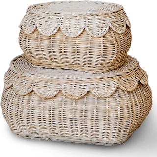 scalloepd rattan basket set 