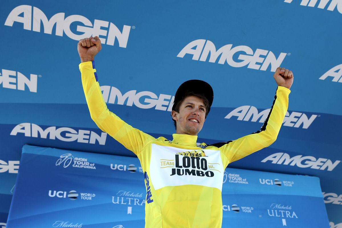 George Bennett (LottoNL-Jumbo) is pumped to be in the yellow jersey