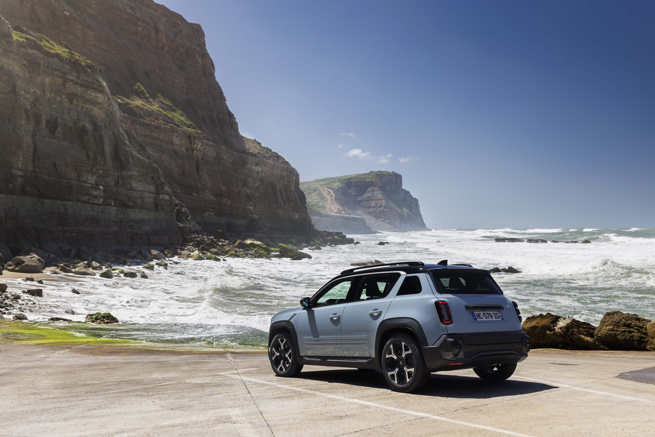 A renault 4 at the beach