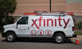 A Comcast Xfinity van